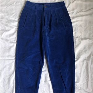 VINTAGE dark/bright blue corduroy trousers